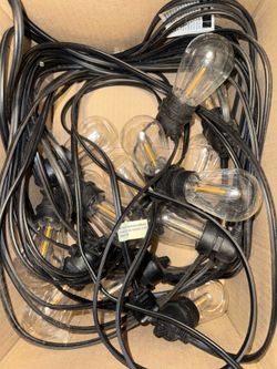 50’ Outdoor LED String Lights with Hooks
