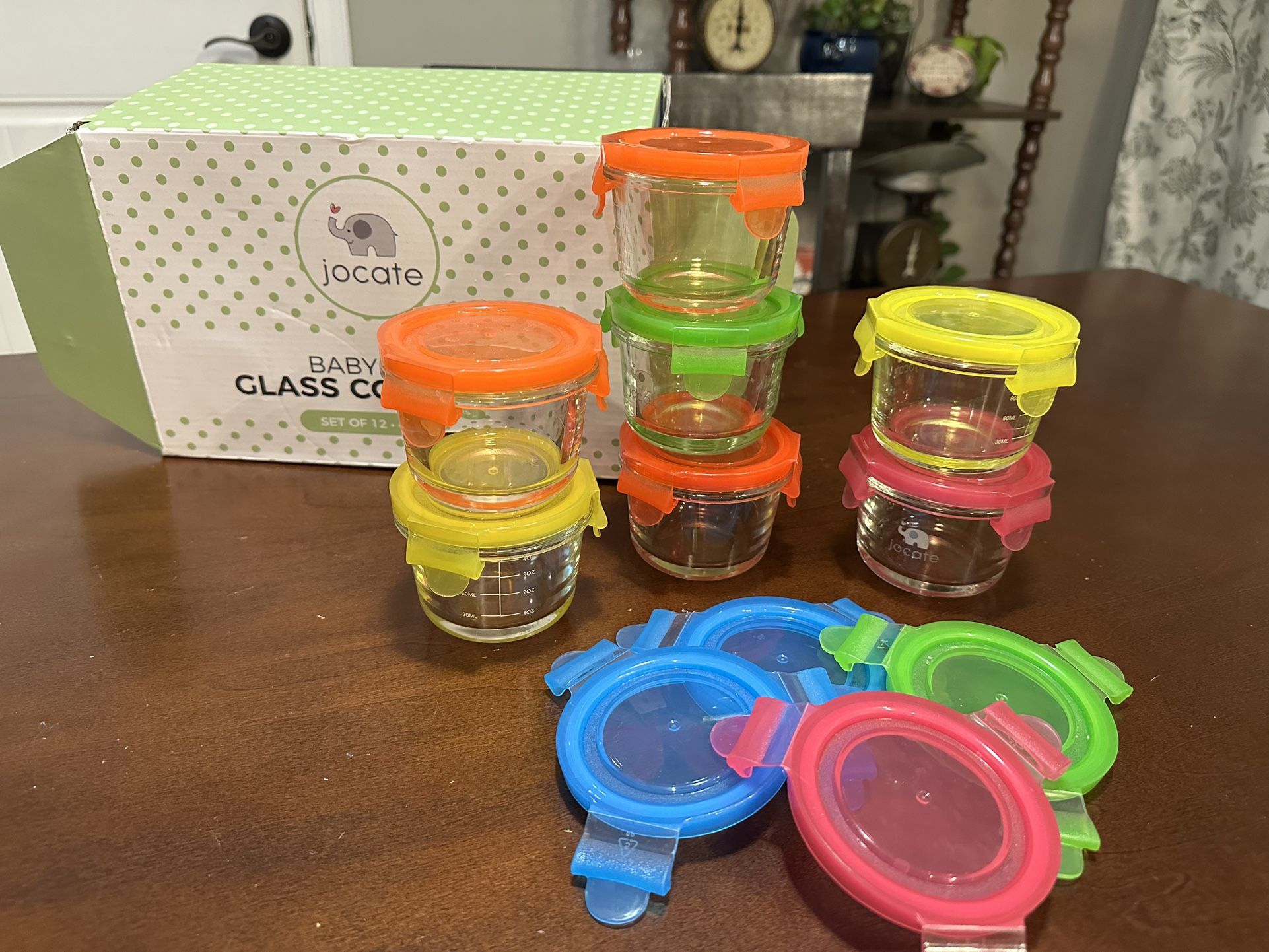 Jocate Glass Baby Food Containers With Kids