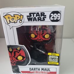 Funko Pop Star Wars Darth Maul #(contact info removed) Galactic Exclusive