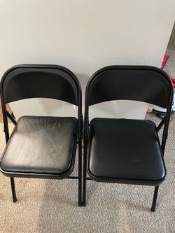 2 Folding Chairs – $15 for Both