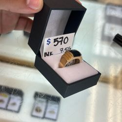 14k Ring With Black Stone