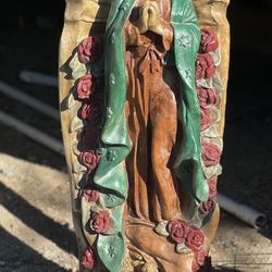 Concrete Virgin Mary Statue