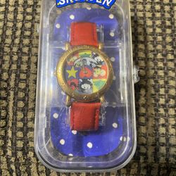 Vintage Snowden Collectable Wristwatch Featuring A Multi-Colored Graphic Dial