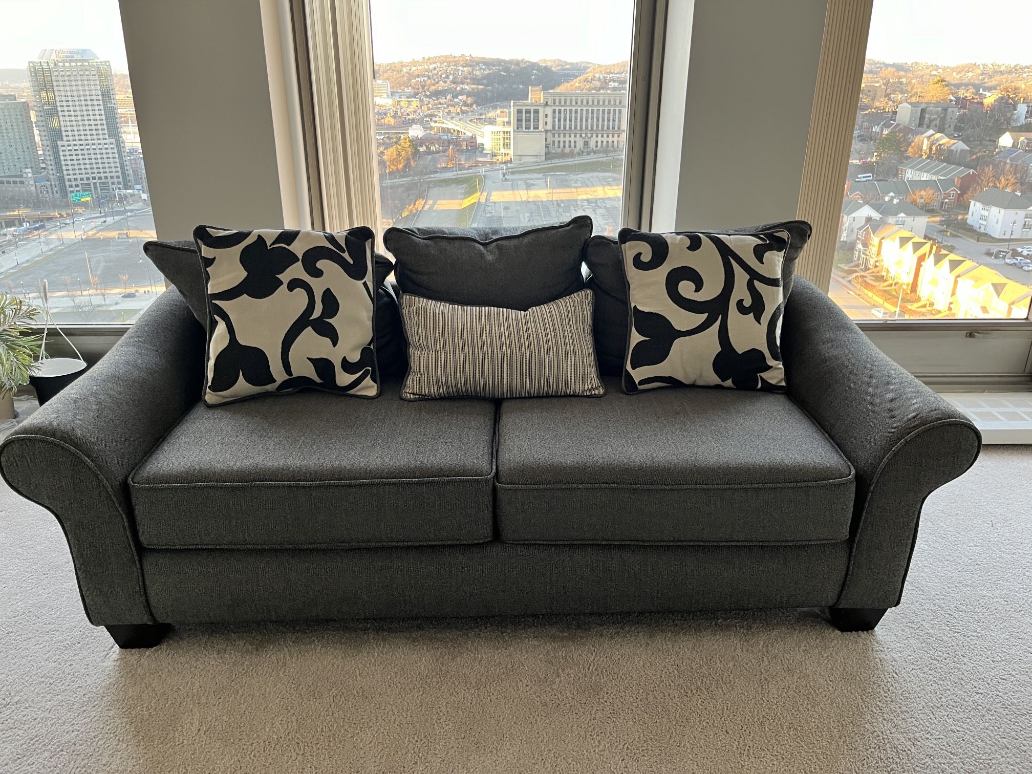 Couch For Sale, Dark Grey