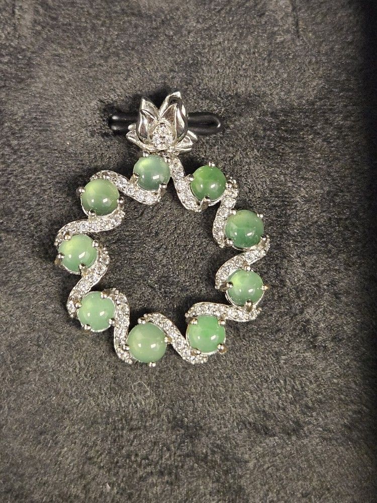 Natural Burmese Jadeite Pendant