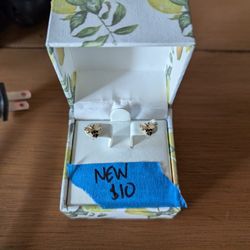 Sterling Silver Bee Earrings