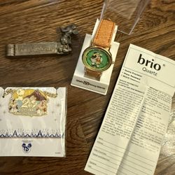 Disney Collectibles – 3 Brand New Items – Mickey Watch, Chip & Dale & Ambassador Hotel 