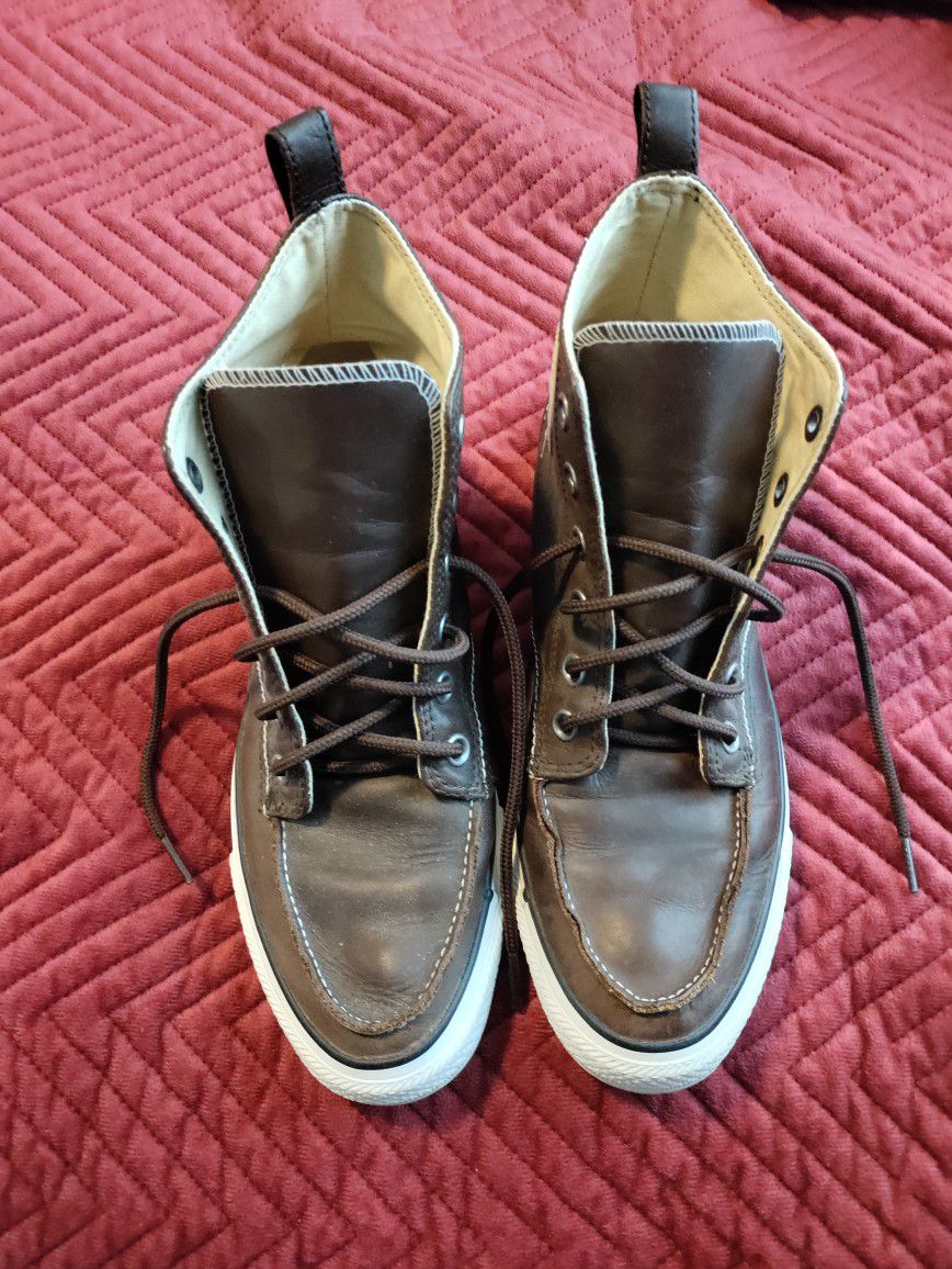 Vintage Brown Leather Converse Size 8.5 for Sale in San