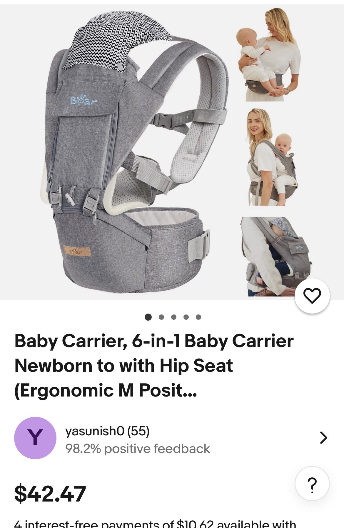 Bear Baby Carrier