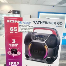 ION AUDIO PATHFINDER GO ALL WEATHER PORTABLE BLUETOOTH SPEAKER NEW IN BOX $1 DOWN TODAY REST IN PAYMENTS.NO CREDIT CHECK 