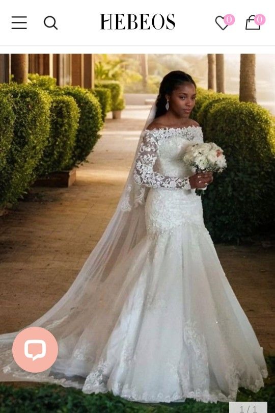 22W White Wedding Dress