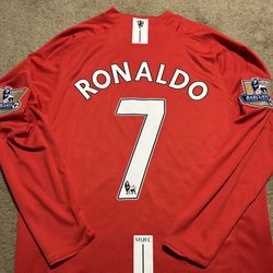 2008 Manchester United ‘Cristiano Ronaldo #7’ Long Sleeve Soccer Jersey