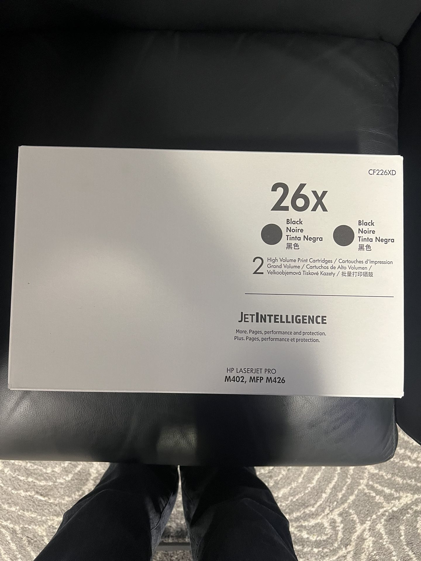 HP 26X Black Laser Jet High Volume Ink Toner Print Cartridge CF226XD New Sealed