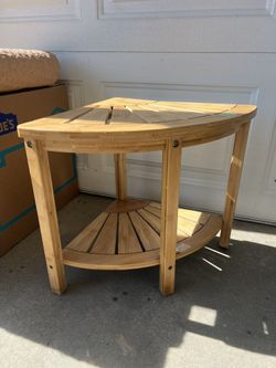 Corner Bamboo Shelf / Table