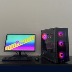 FAST Custom Midrange Gaming PC Computer (Ryzen 5 3400G, GTX, 1660, 32GB RAM, 256 GB NVMe + 2TB HDD, WiFi)