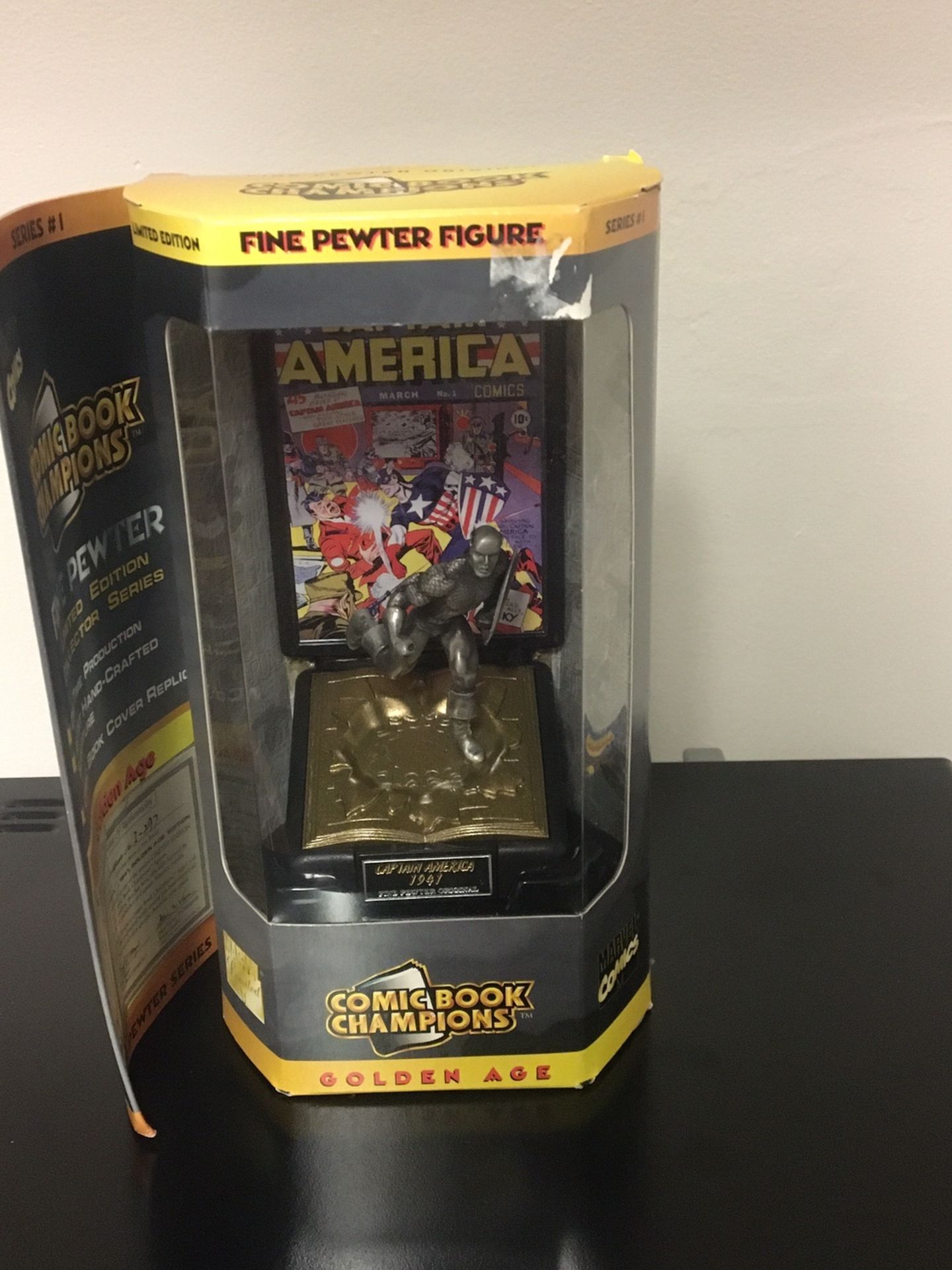 Captain America Fine Pewter Figurine 1996