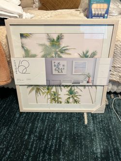 NEW 2-Piece Beach Framed Set, $40