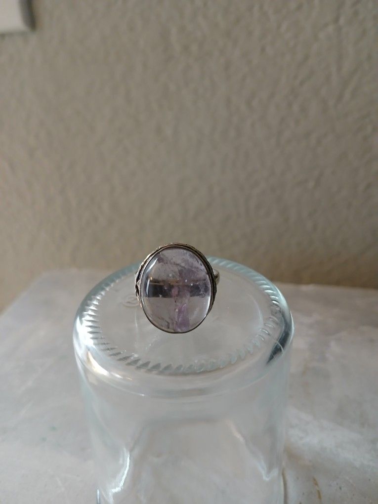 925 Silver Natural Amethyst Ring 