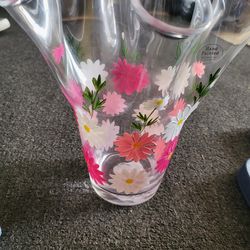 Flower painted vase