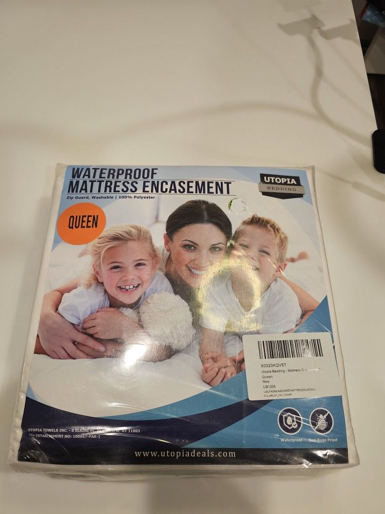 Utopia Bedding Zippered Mattress Encasement Queen - 100% Waterproof and Bed Bug Proof
