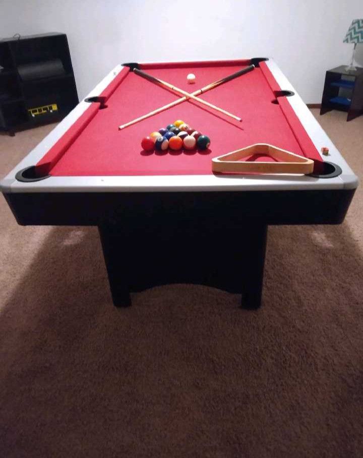 Easton Standard Sized Pool Table W/Pocket Drops in Wichita, Kansas. Cash Only.