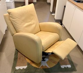Yellow Leather Recliner Chair