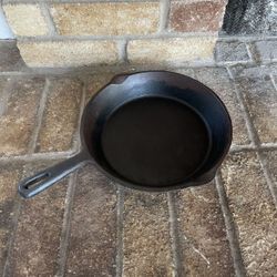 Vintage Unbranded Cast Iron With Heat Ring Skillet 