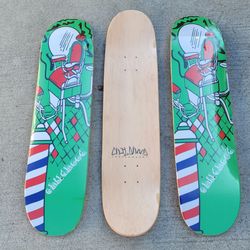 SKATEBOARD DESK CHILDHOOD BARBER SIZE 7.5 7.75 AND 8.0