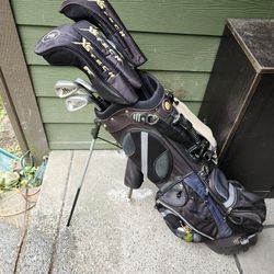 Golden Bear Golf Bag and Clubs.