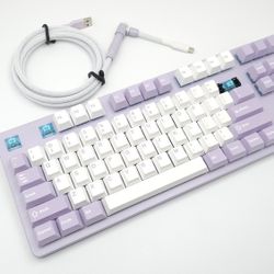 Custom Cerakoted 75% Keyboard W/ Switches, Keycaps, And Matching Cable