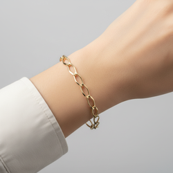 10K Yellow Gold 8.5" Oval Link Bracelet