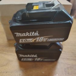 Makita 5.0ah Battery 18v