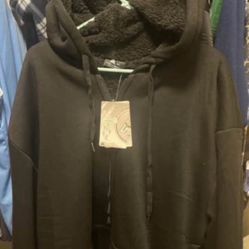 New Men’s XXL Black Warm Outerwear Zip Up Coat Great Deal 