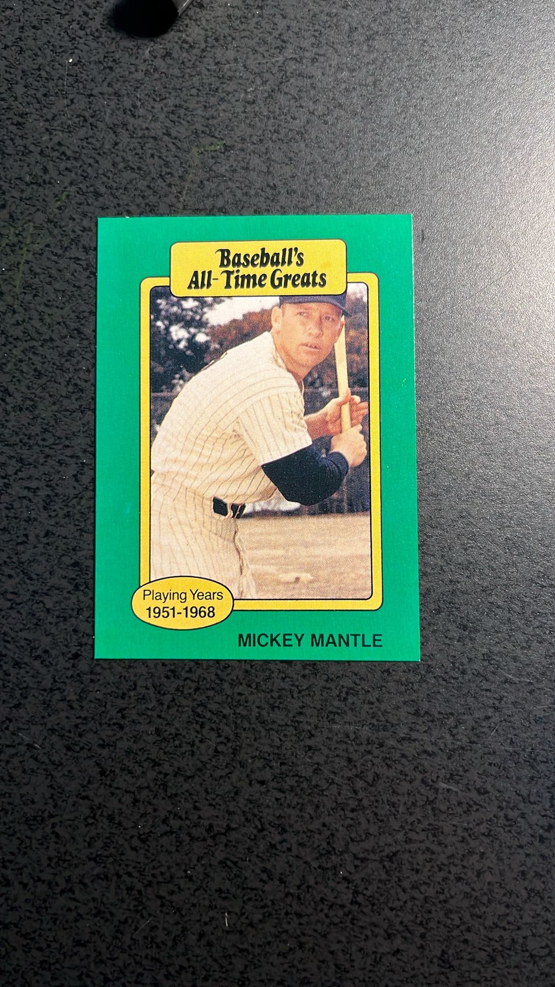 Mickey Mantle 1987 Hygrade All Time Greats Card
