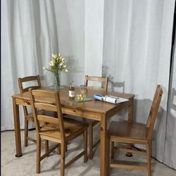 Compact Kitchen Dining Table & 4 Chairs 
