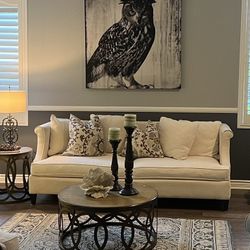 Cream colored couch