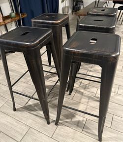 Metal bar stools