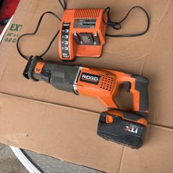 Rigid Cordless Sawszall with charger