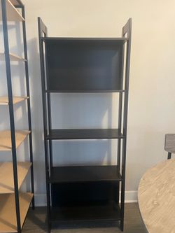 Bookshelf - Black/Brown wood - 5.5 Feet tall