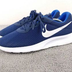 Nike Tanjun Mens Size 14 Running Shoes Low Top Trainers Navy Blue 
