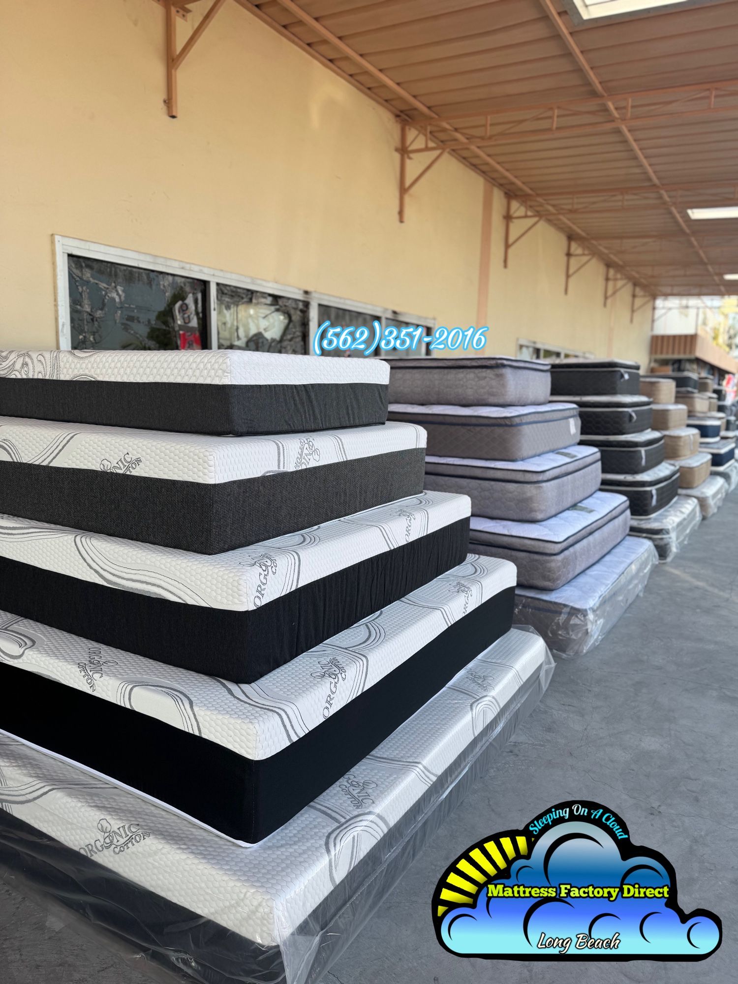 Cal King Memory Foam Mattress And Boxspring Bed Set New