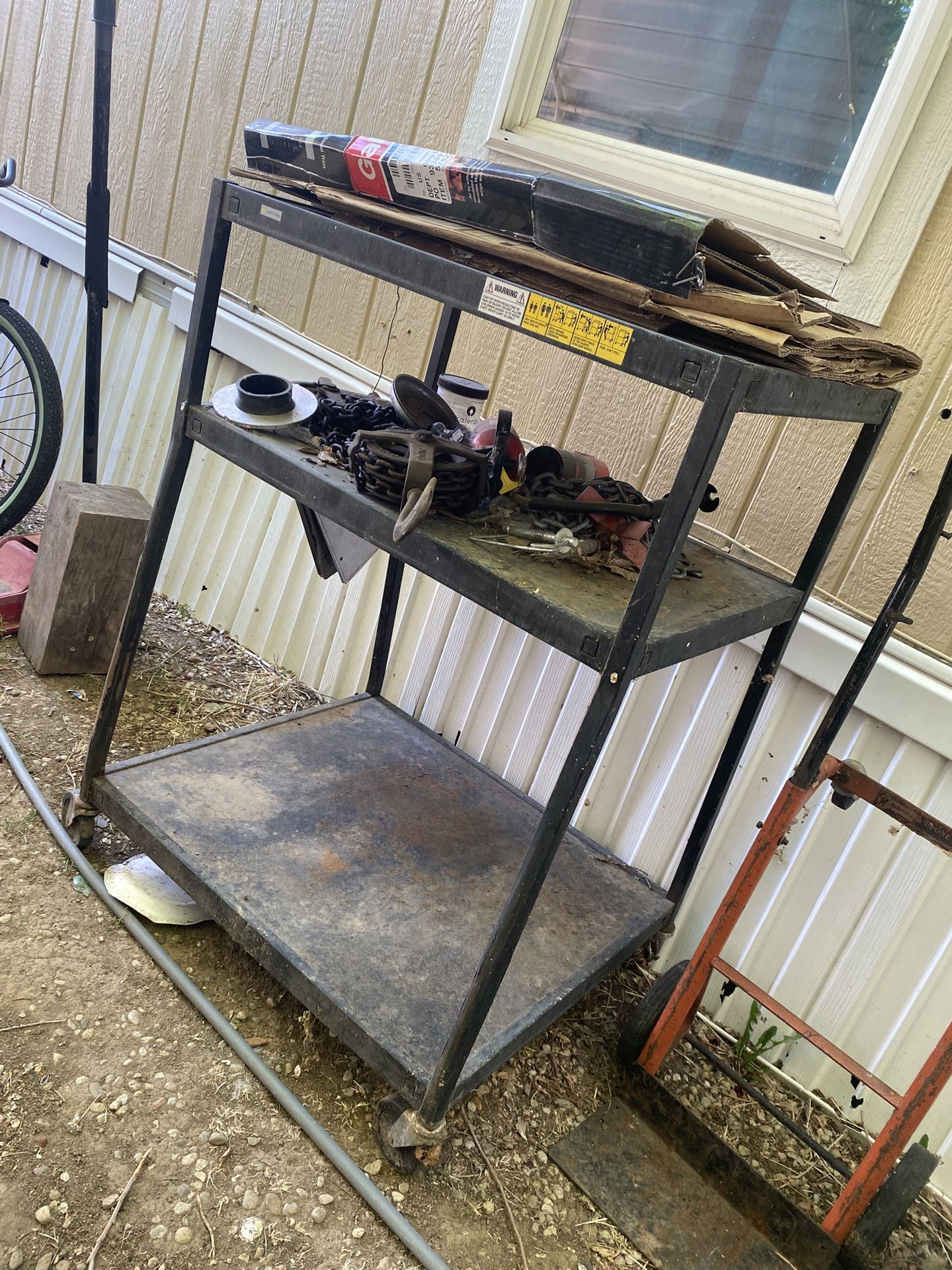 Metal Cart & 2 Dollies 
