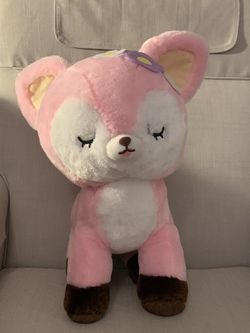 Amuse Premium Stuffed Pink Dear From Japan