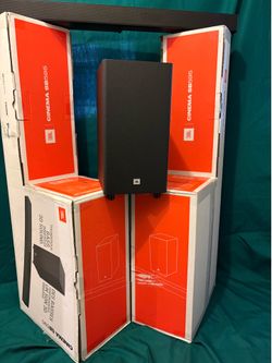 JBL Soundbar Cinema SB595 Dolby Atmos Home Theater 3.1.2 Ch. w/ Massive Bass, Wireless Sub