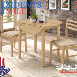 🇺🇸 3 PC DINING TABLE SET 🇺🇸