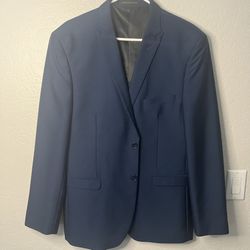 Porto Filo Extra Fine Blue 2 Button Blazer - Sz 44