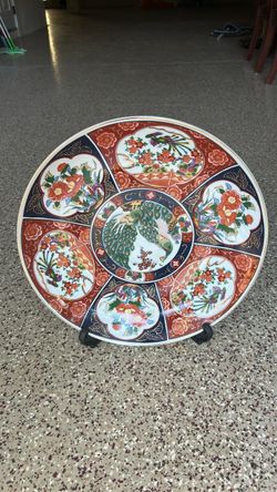 Japanese porcelain wall plate