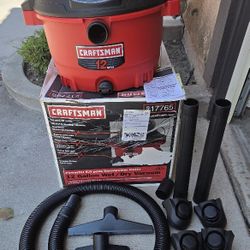 NEW CRAFTSMAN 17765 12 Gallon 5.0 Peak HP Wet Dry Shop Vacuum