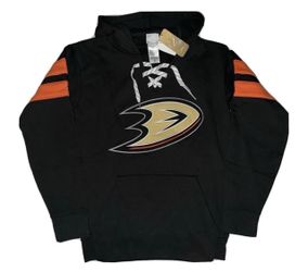 Anaheim Ducks Black Pullover Hoodie Sweatshirt Adult Small New