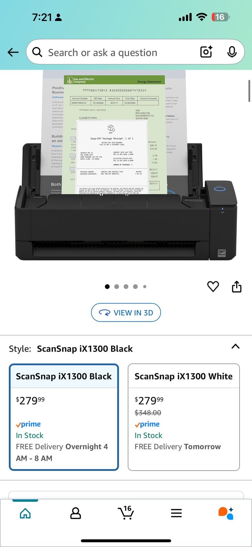 Brand new Scanner ScanSnap IX1300